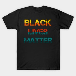 Black Lives Matter - BLM - Vintage/Retro Distressed text T-Shirt